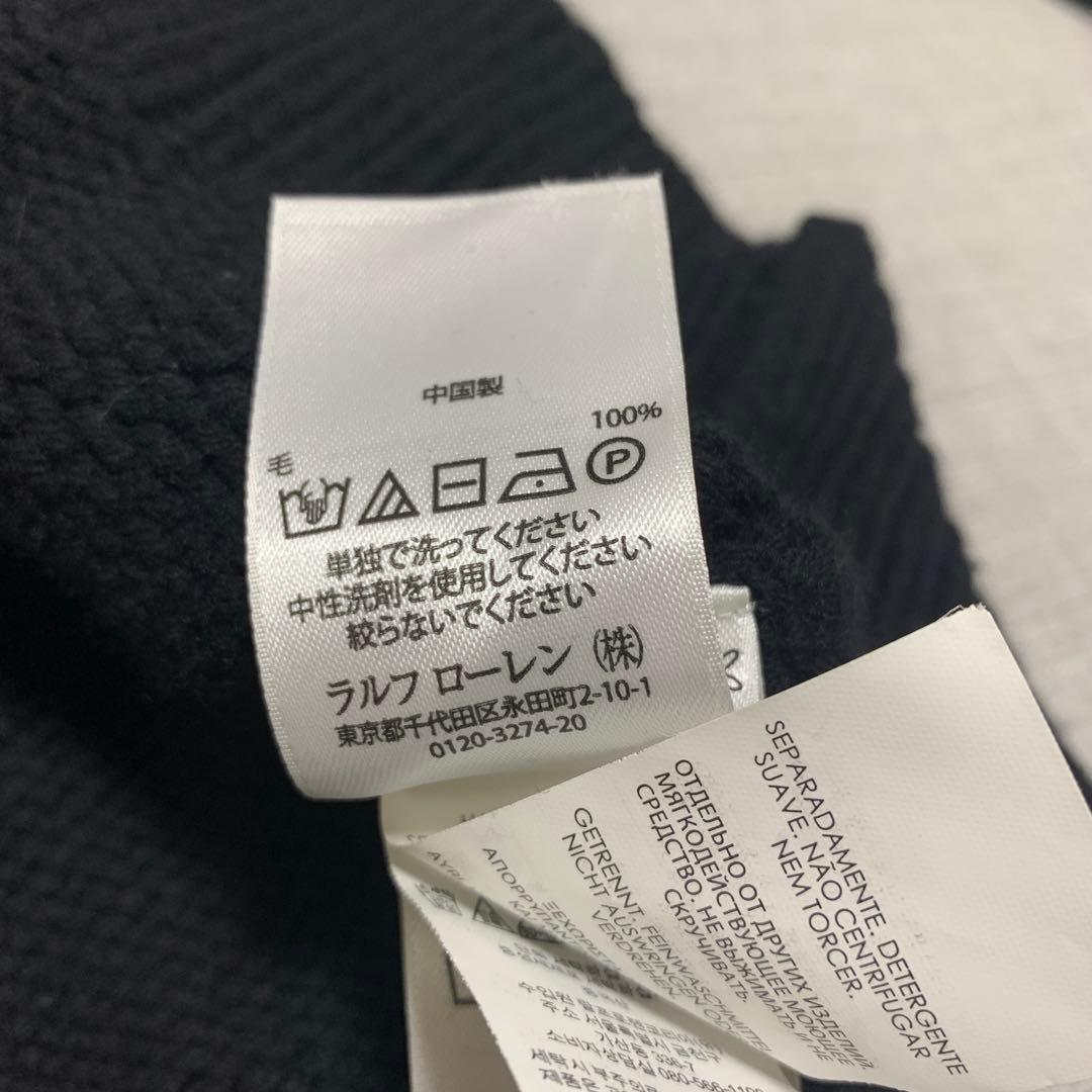 POLO RALPH LAUREN　PWING HIGH NECK KNIT　黒
