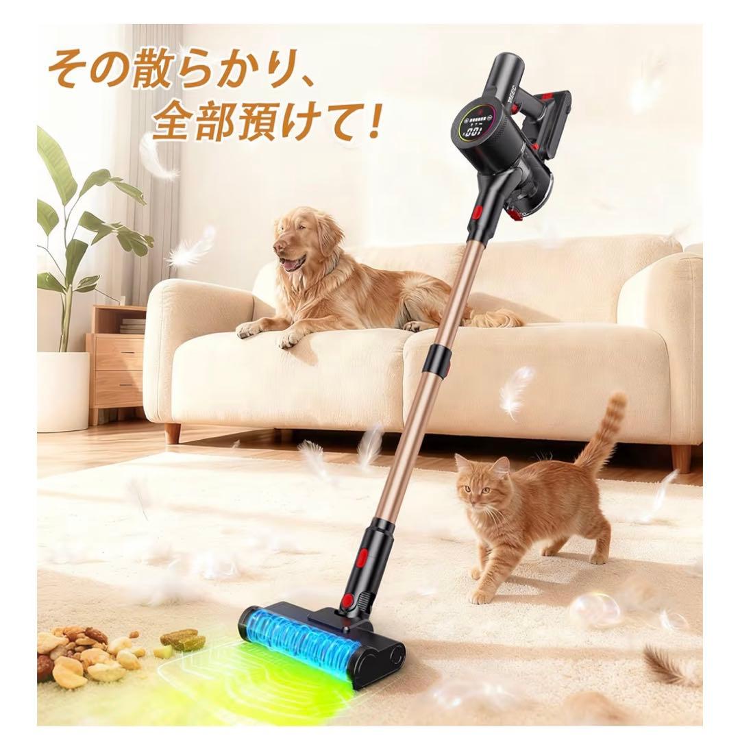掃除機 コードレス　90Kpa 超強力吸引　軽量 サイクロン式 スティック