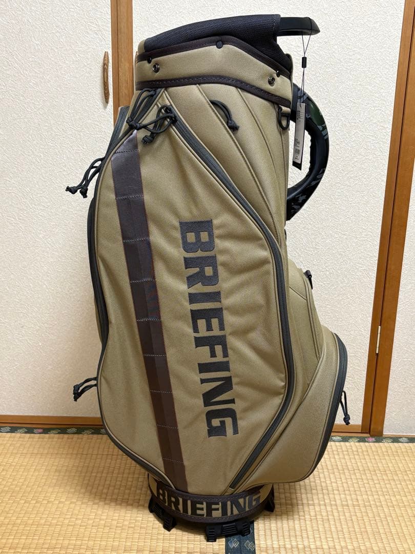 未使用)ブリーフィング キャディバッグ 25年モデル CR-5#04 タン