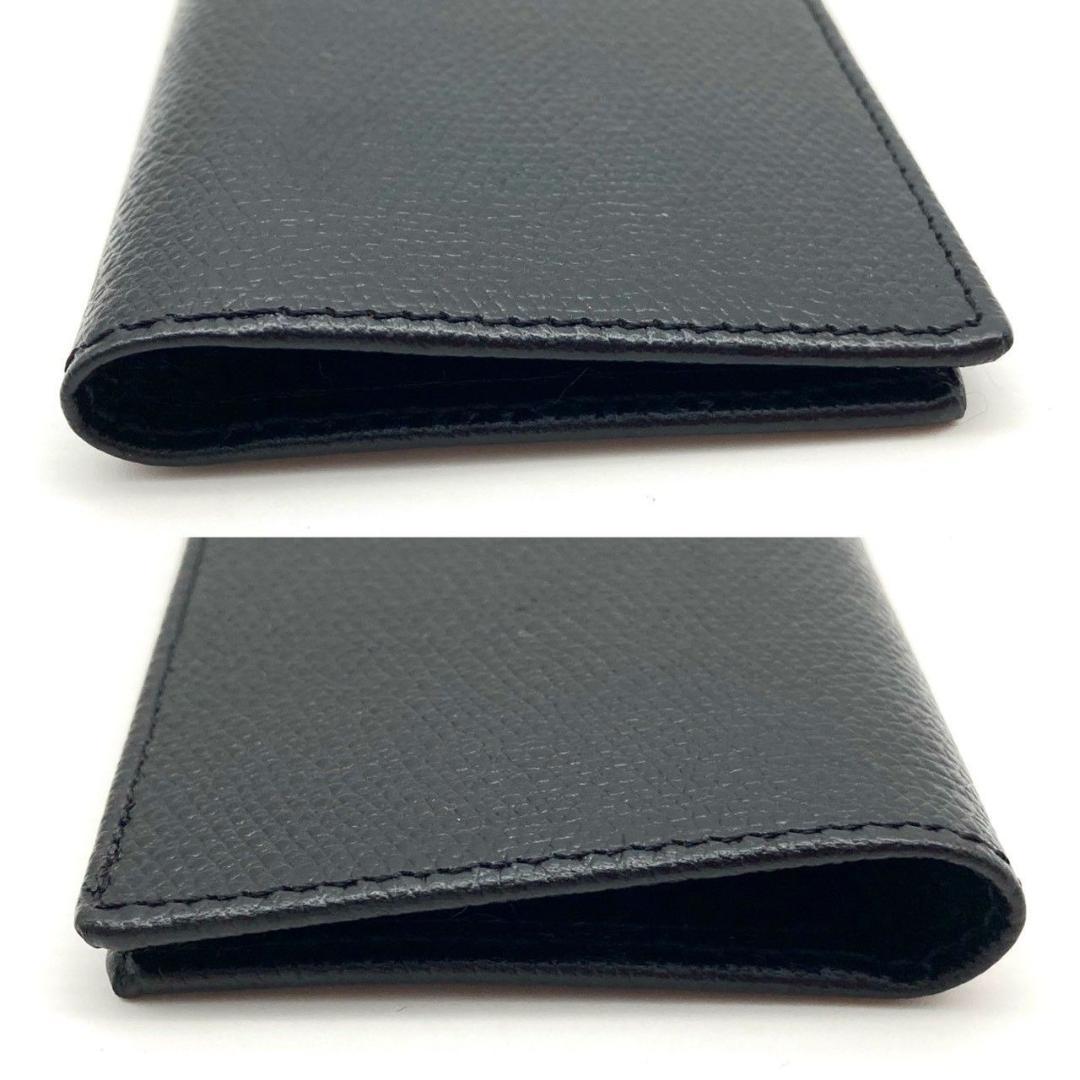 ティファニー 名刺入れ カード入れ レザー ブラック スリム 美品 71007