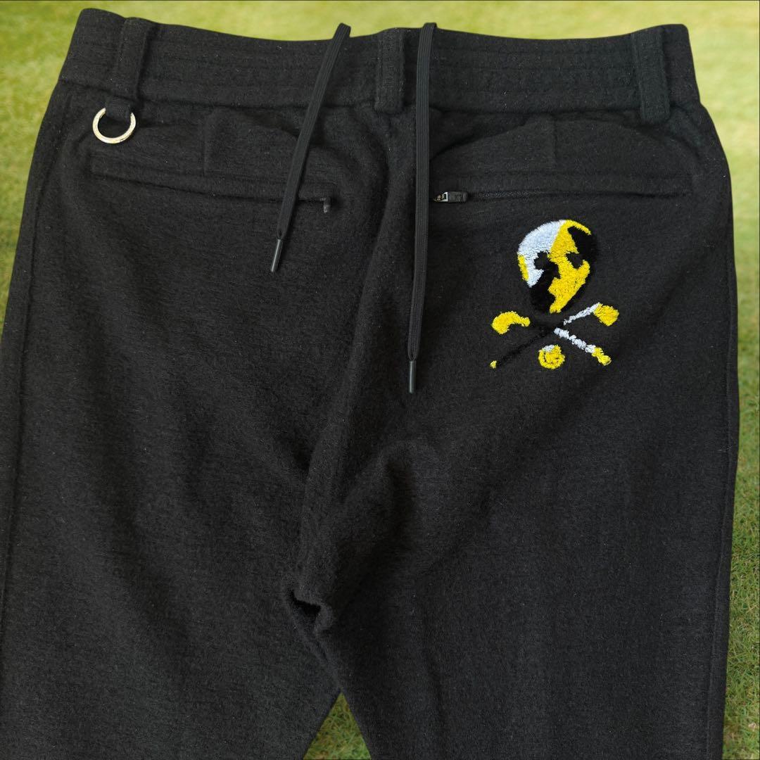 現行モデル　起毛　マークアンドロナ　パンツ　L〜XL相当 黒　ウール素材