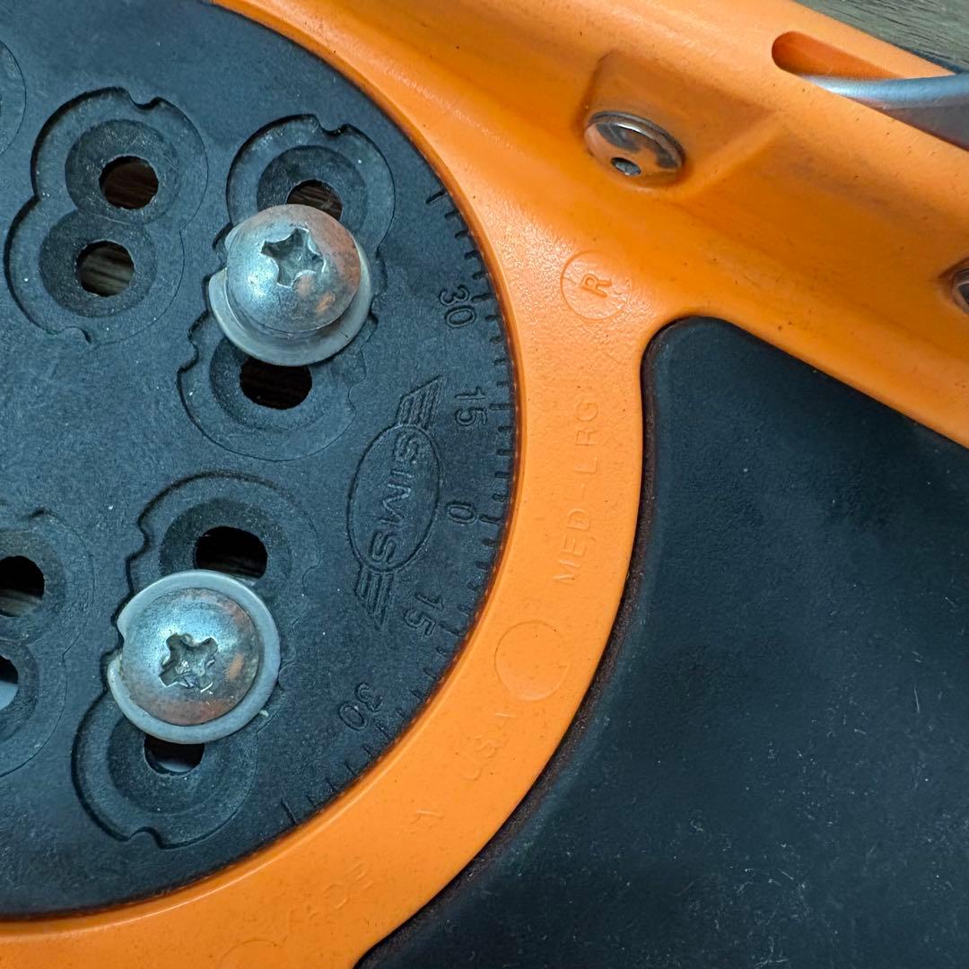 SIMS シムス スノーボード ビンディング Mサイズ オレンジ×ブラック