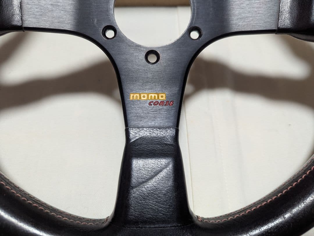 正規品 当時物 MOMO CORSE コルサ レザーステアリング
