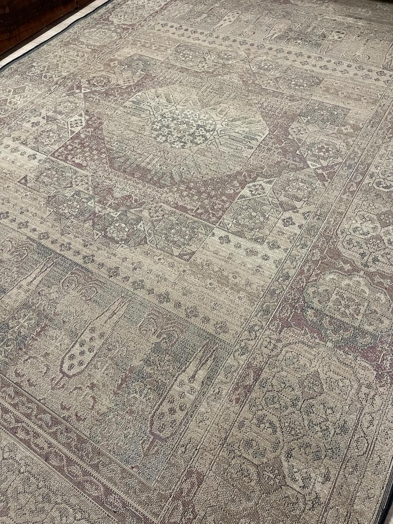 【定価66000円美品】高密度ウィルトン織り高級ペルシャ柄絨毯肉厚ヴィンテージ風