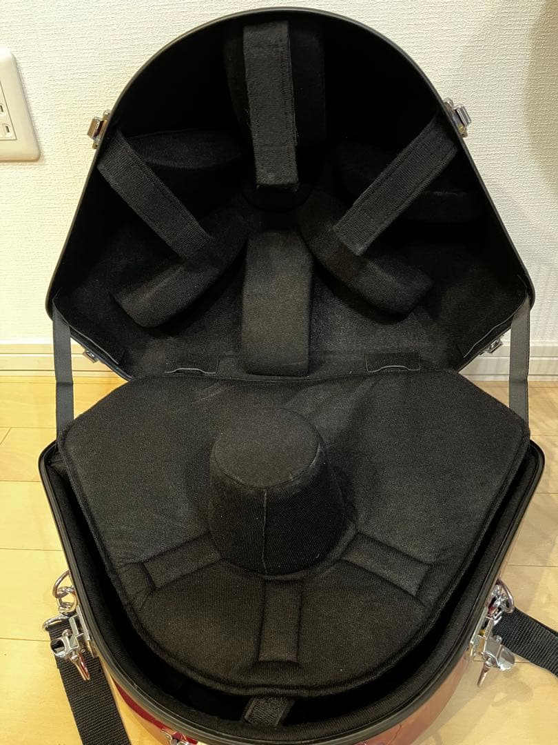 フレンチホルンケース バーガンディ　ワイン色