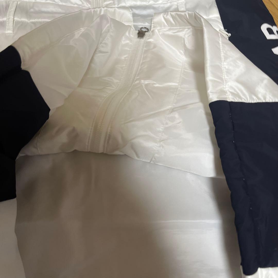 美品 マンシングウェア　L 中綿　ノーカラー　ノースリーブ　ワンピース　白