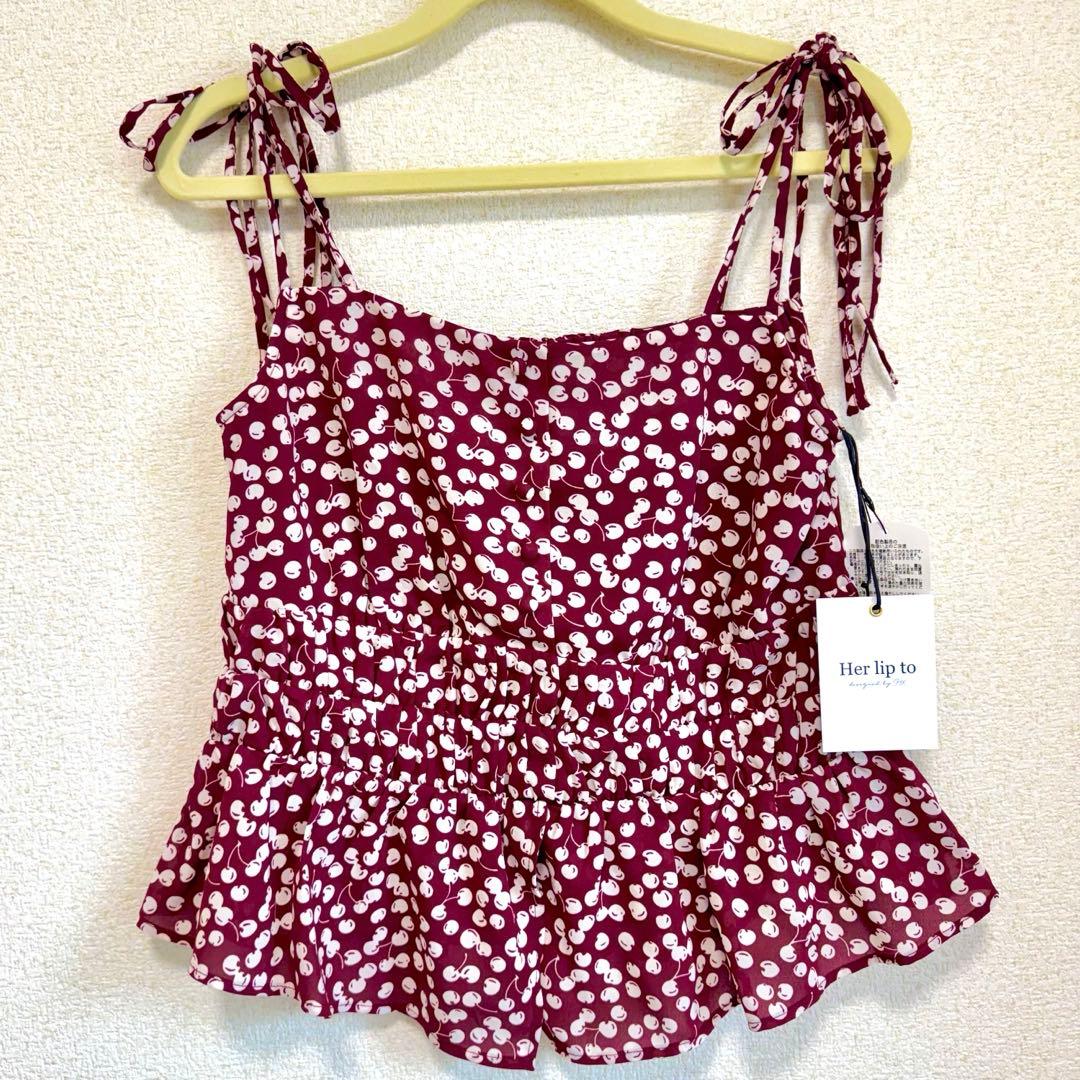Cherry Pattern Strap Top Sサイズ　新品タグ付　完売品