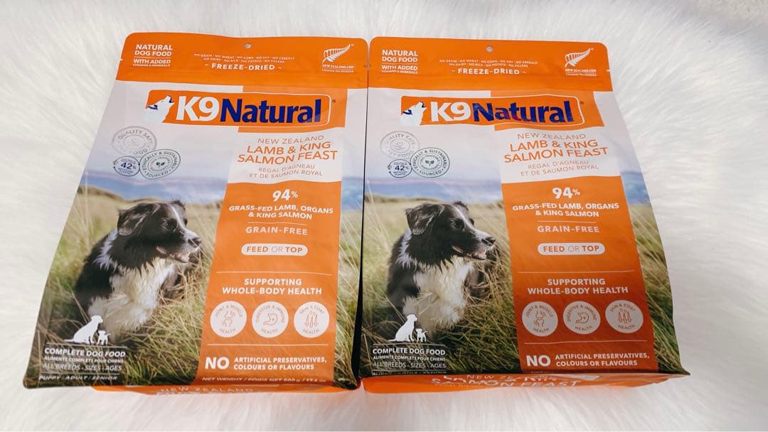 k9 ナチュラル　ラム＆キングサーモンフィースト　500g×２袋