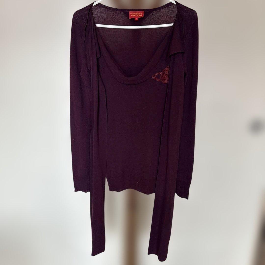 ヴィヴィアン・ウエストウッド リボン　ニットカーディガン