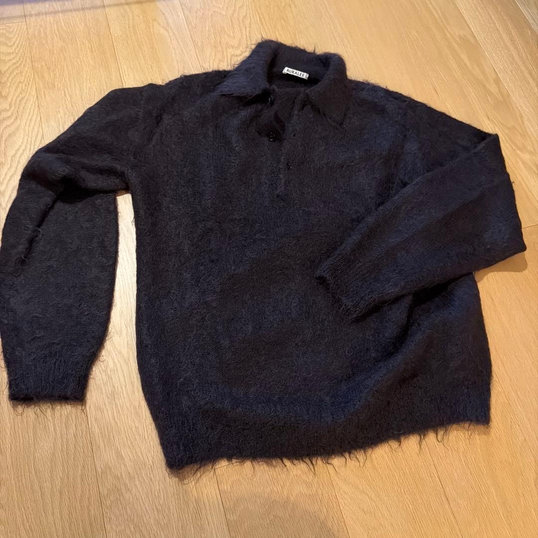 AURALEE ダークブラウン モヘアポロセーター サイズ4