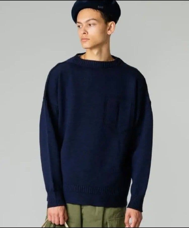 かっくん未使用 Le Tricoteur ガンジーセーター ニット40