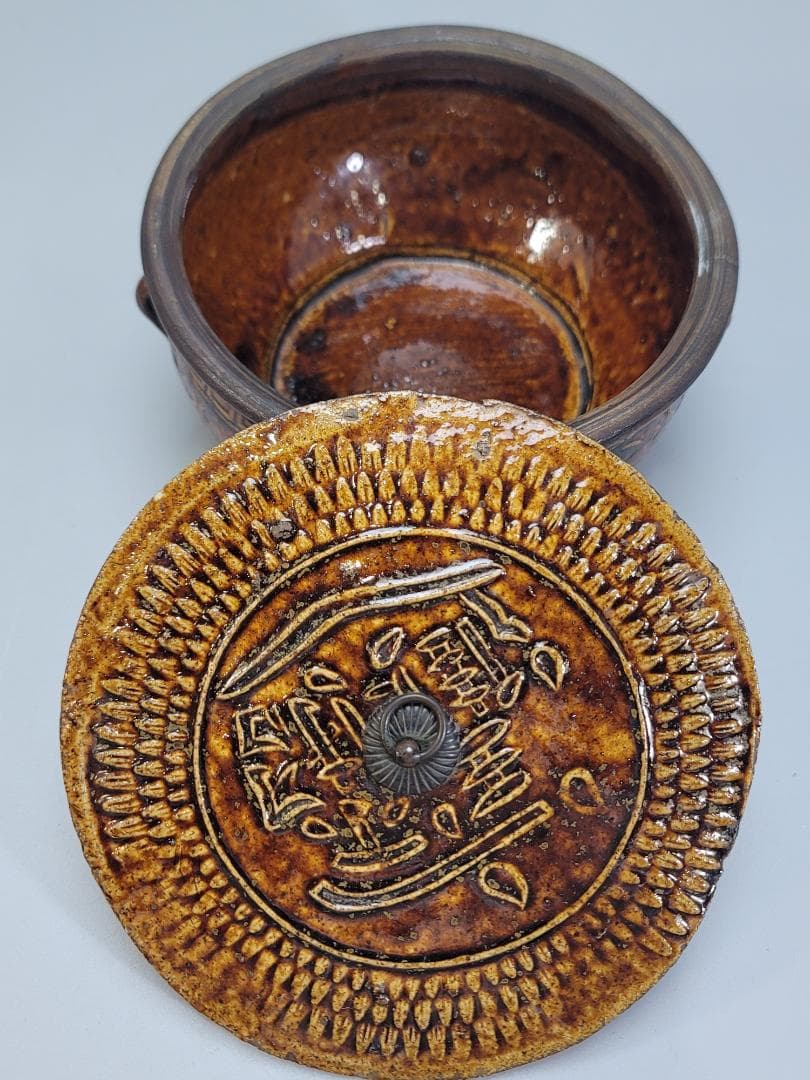 茶道具 唐物 コウチ 平水指 蓋物 骨董品