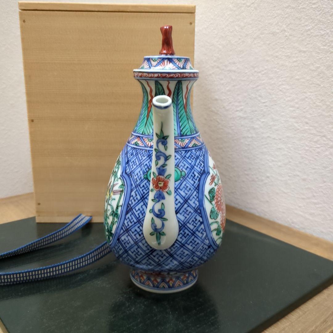 平安 和楽庵 高野昭阿弥作 盛盞瓶 犬形摘 茶道具 煎茶道具 水注 茶器 共箱