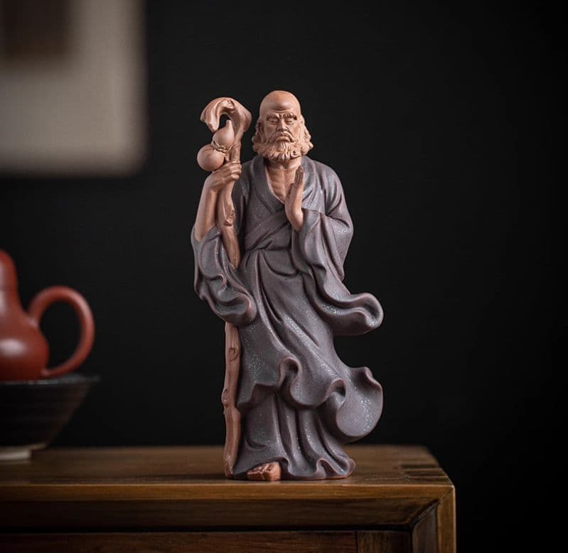 禅意 陶磁 茶道 装飾品 達磨祖師茶寵 茶室茶卓面人 置物