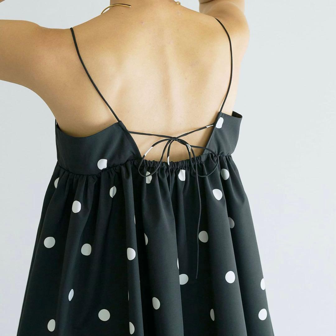 ガリャルダガランテ　ペプラムドットキャミソール　ドット　水玉　リボン