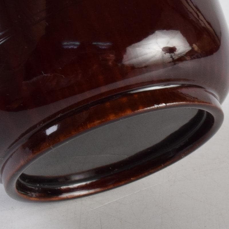 茶道具　清山作　松溜塗　鳥蒔絵　苫屋棗　共箱　V　8583