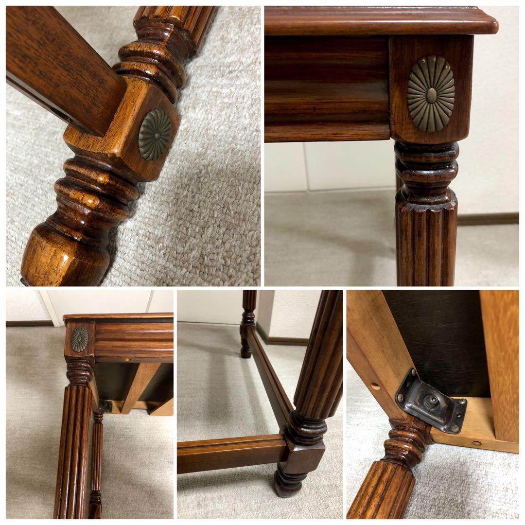 ネストテーブル　サイドテーブル　ドロップリーフ バタフライ　バラスターレッグ