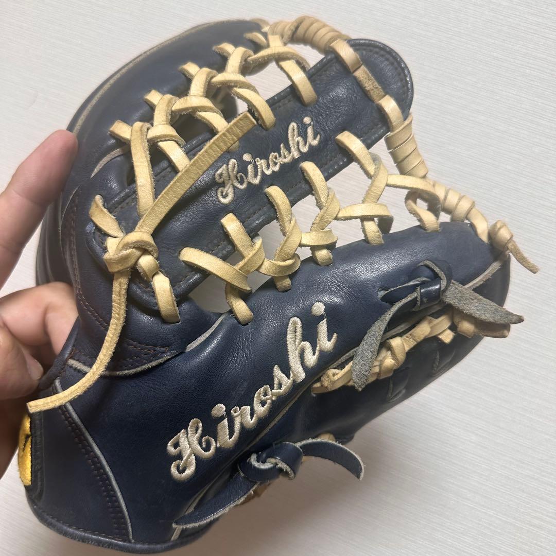 ミズノプロフルオーダーBIG Mマーク軟式グローブ 岸本耕作焼印・交渉可能です