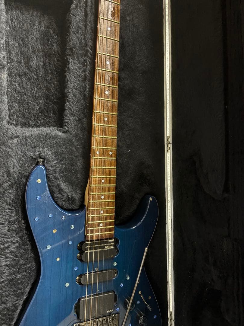 FERNANDES エレキギター ブルー 24フレット ハードケース付き