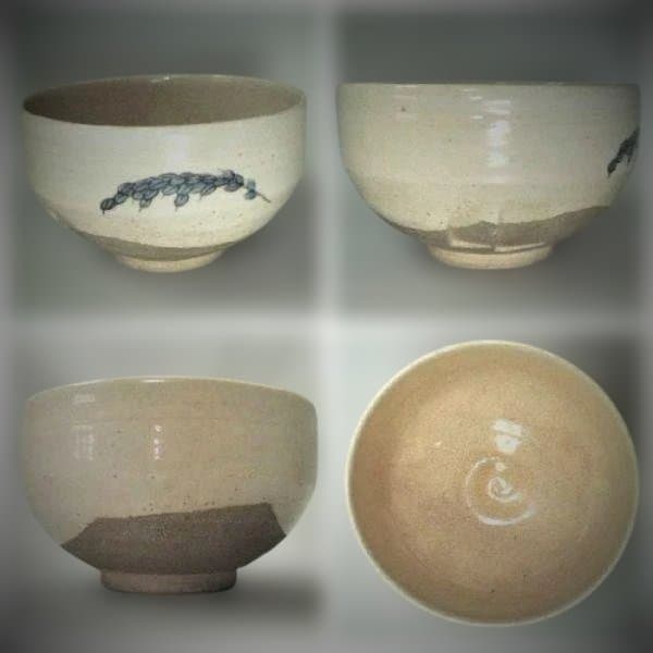 「河合栄之助」瑞稲茶碗 京焼 清水焼 茶道具 抹茶茶碗 共箱