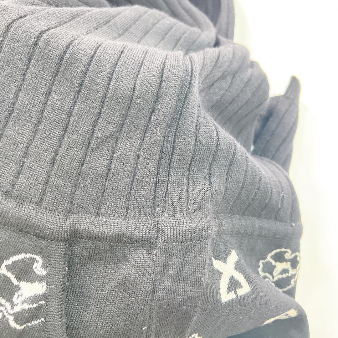 レオナールスポーツ ニット ワンピース 黒 40 L ポロニット