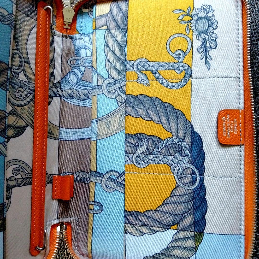美品❤HERMES❤手帳カバー　シルクイン　オレンジ