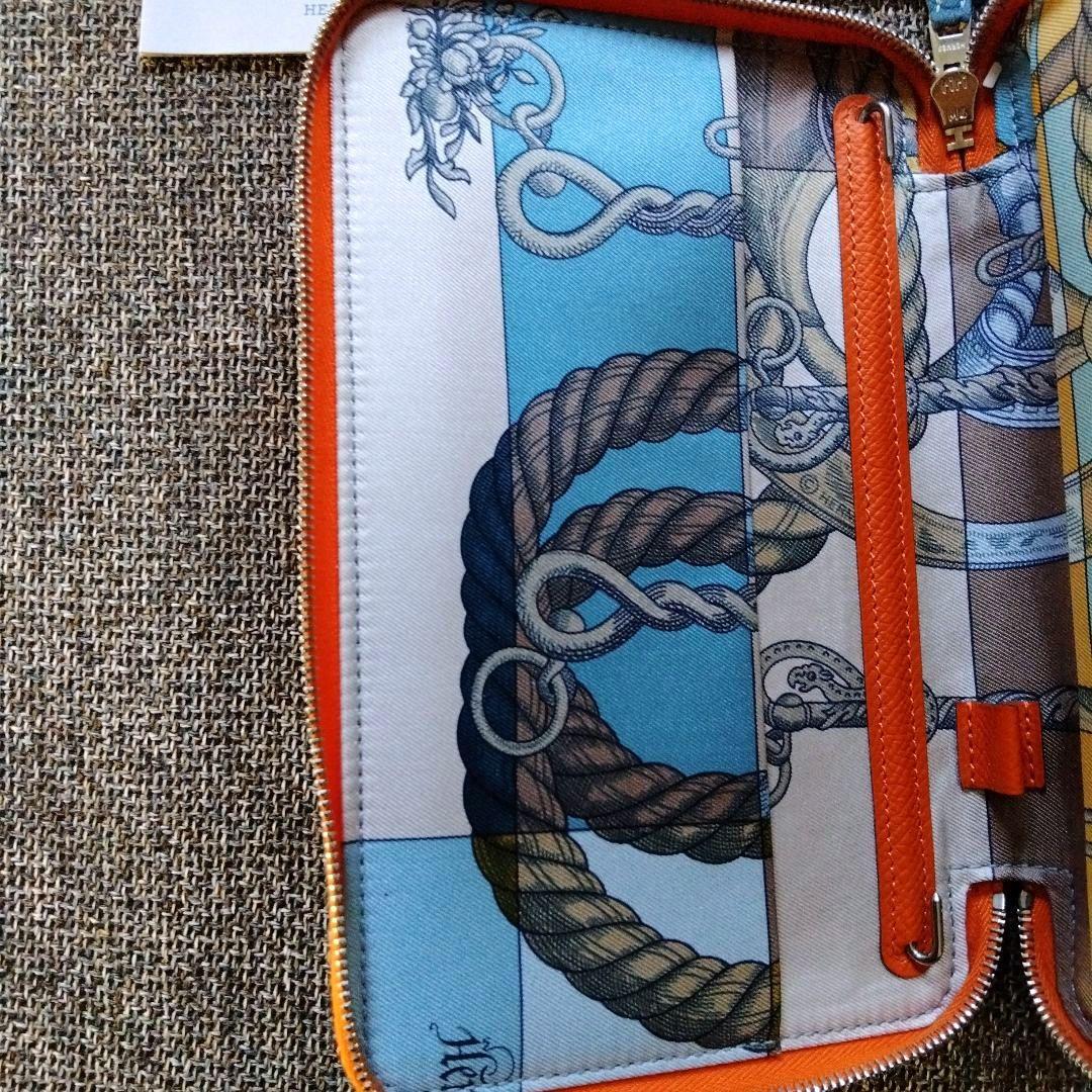 美品❤HERMES❤手帳カバー　シルクイン　オレンジ