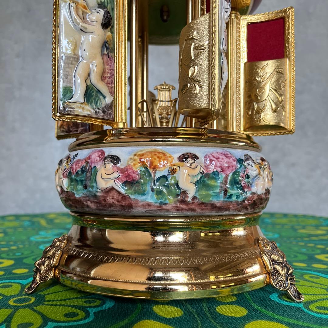 ☆REUGE☆リュージュ☆陶器製☆カラクリ オルゴール☆葉巻入れ【送料込み】