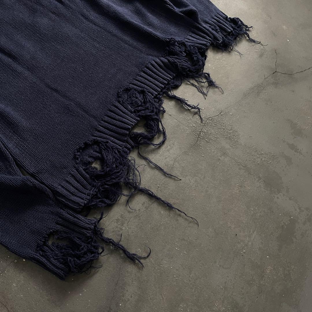 90's john ashford”麻綿”星条旗”Boro knit