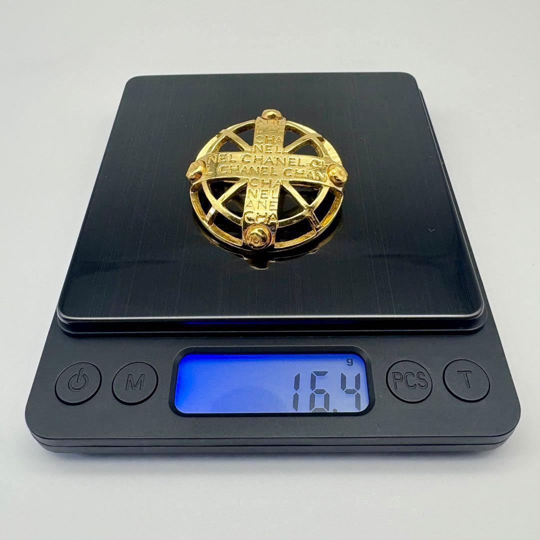 CHANEL シャネル ブローチ クロス ロゴ ヴィンテージ ゴールド