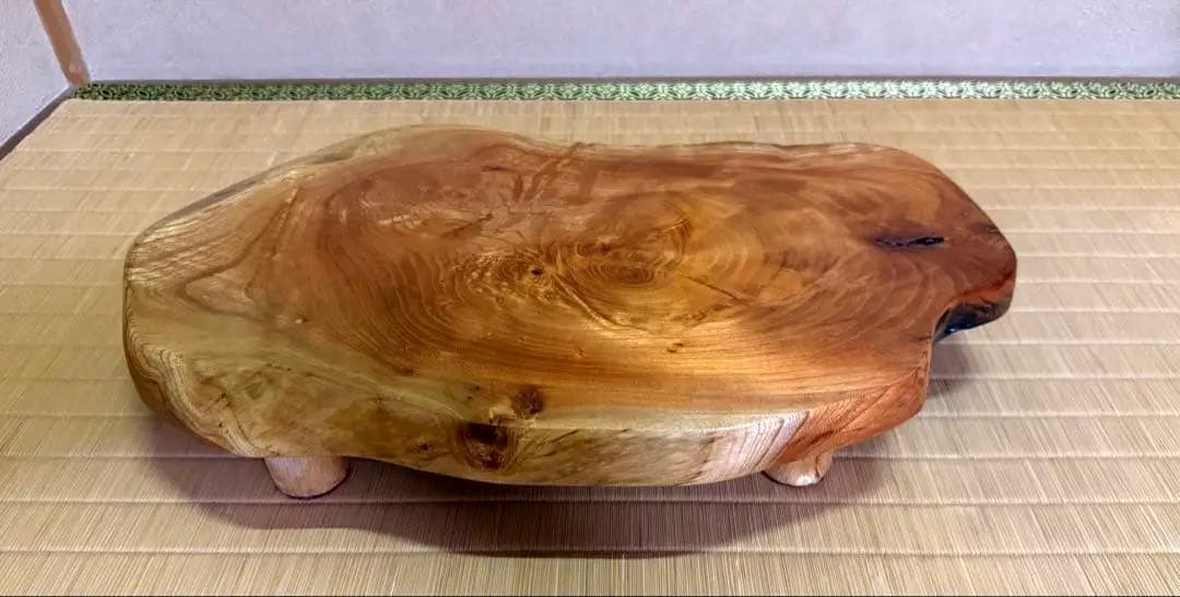 けやき一枚板 テーブル 座卓 台座 けやき 天然木 花台 欅