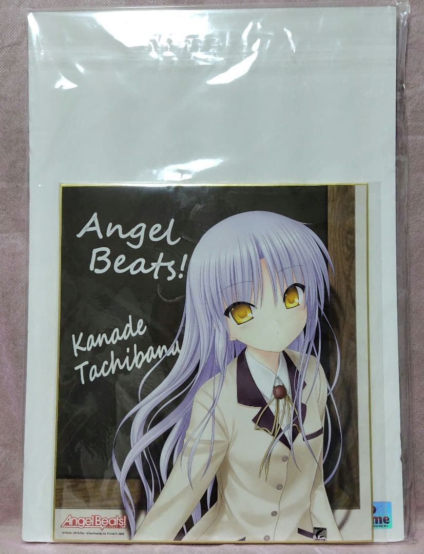 エンジェルビーツセット　イラストボード 色紙 ポストカード 缶バッチ