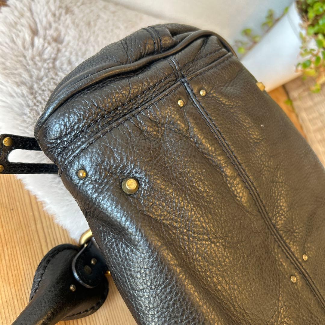 美品　Chloé パディントン　ブラックレザー ハンドバッグ
