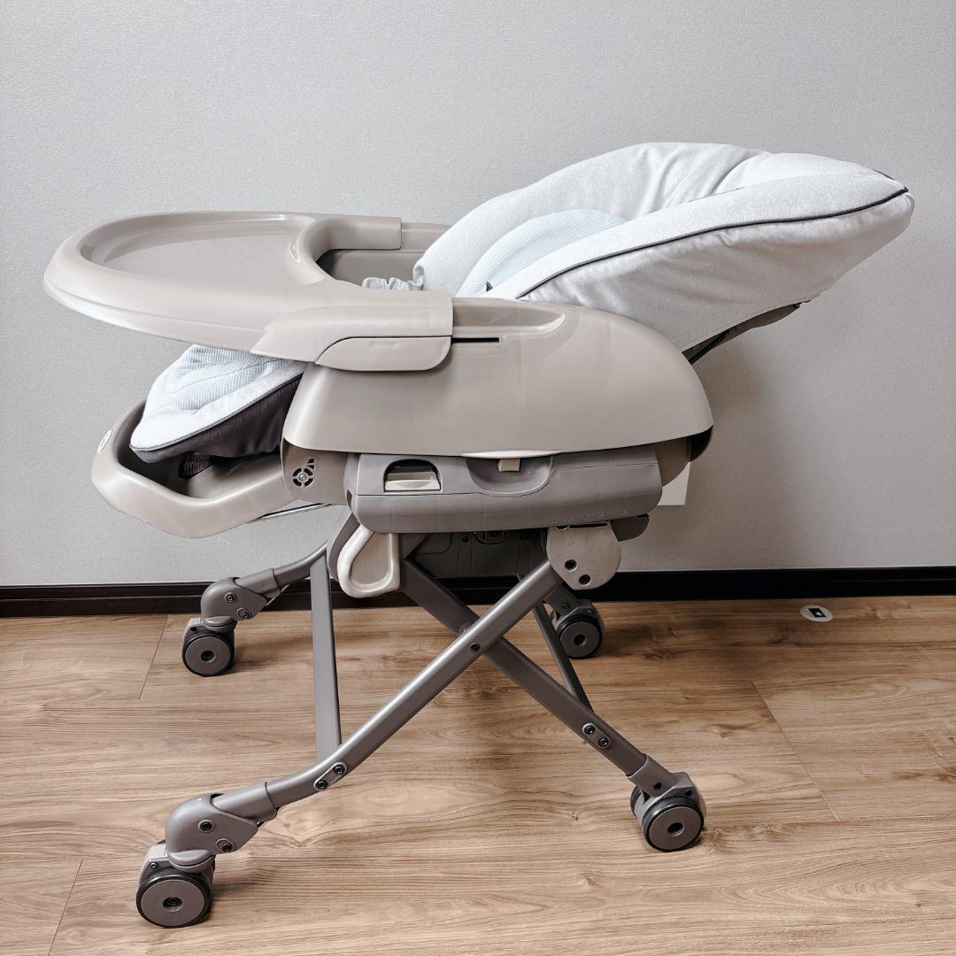 【極美品】コンビ ネムリラ AUTO SWING ミントグレー ハイローチェア