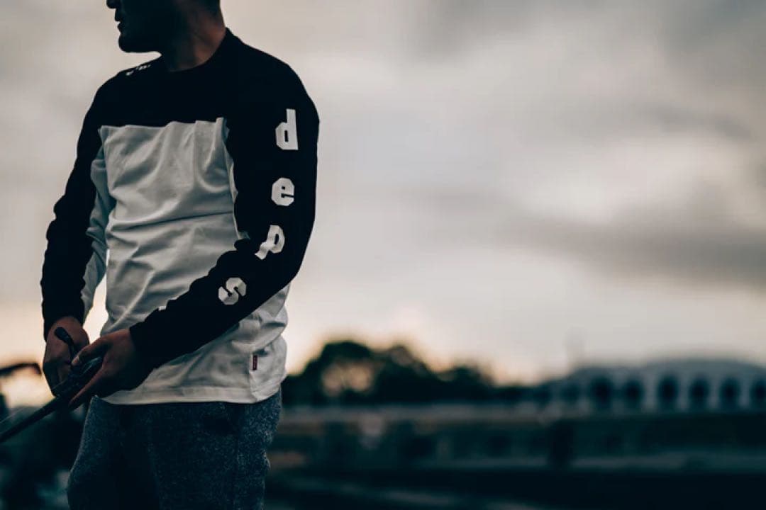 deps デプス L/S TEE WHITE×BLACK
