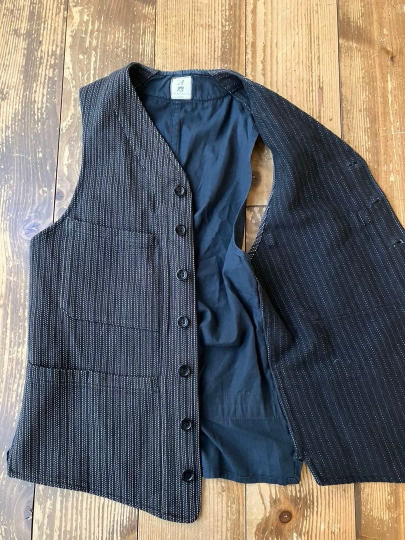 ANATOMICA アナトミカ ベスト ジレ ストライプ柄 XS フランス製