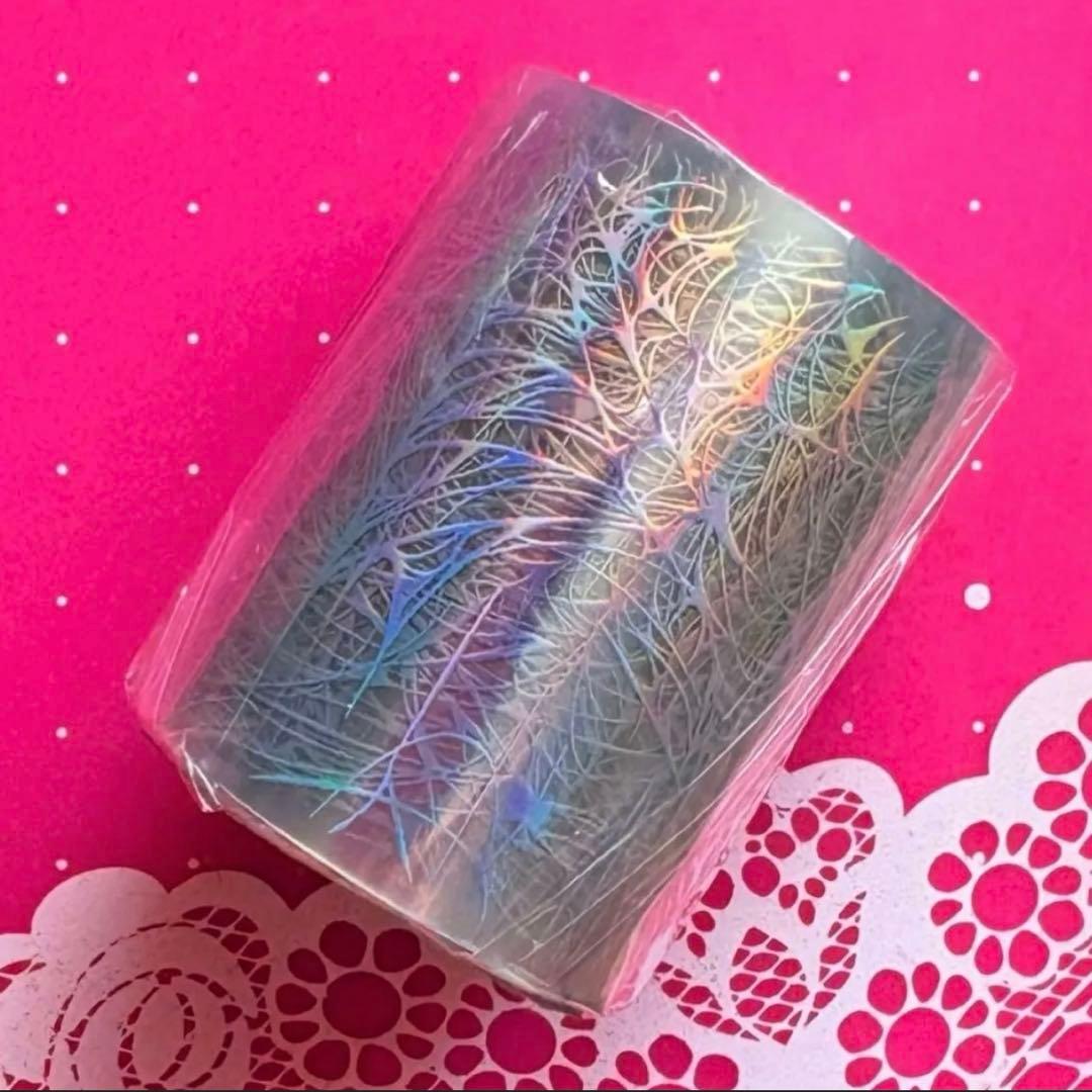 純烫镭射银 5cm×5.1m 蜘蛛网　海外マスキングテープ　蜘蛛の巣　クモの巣