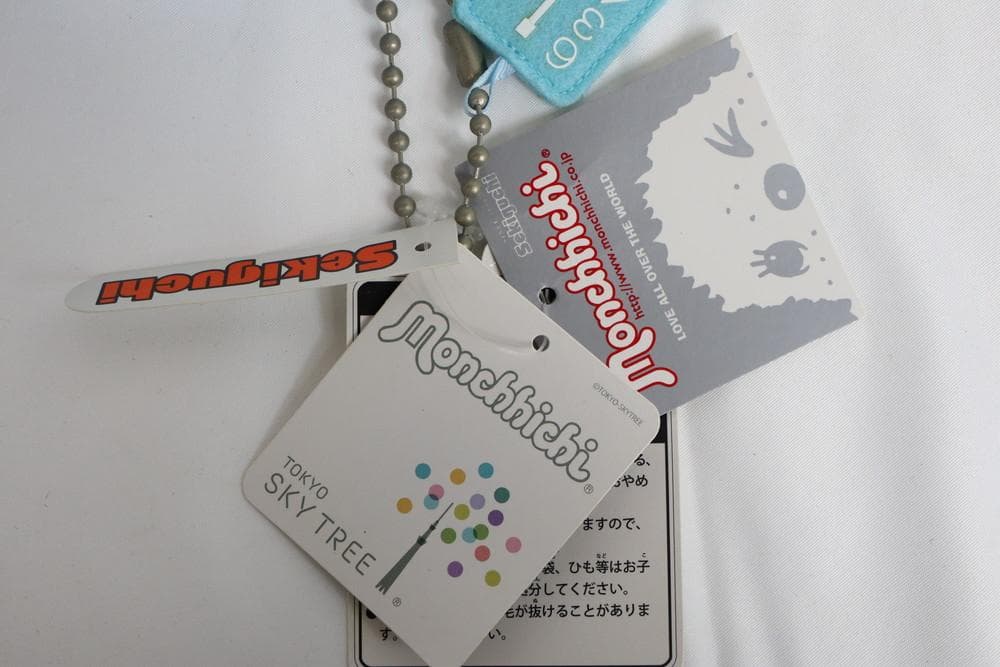 ◆モンチッチ 水色 スカイツリーVer. タグ付き キーホルダー 09399