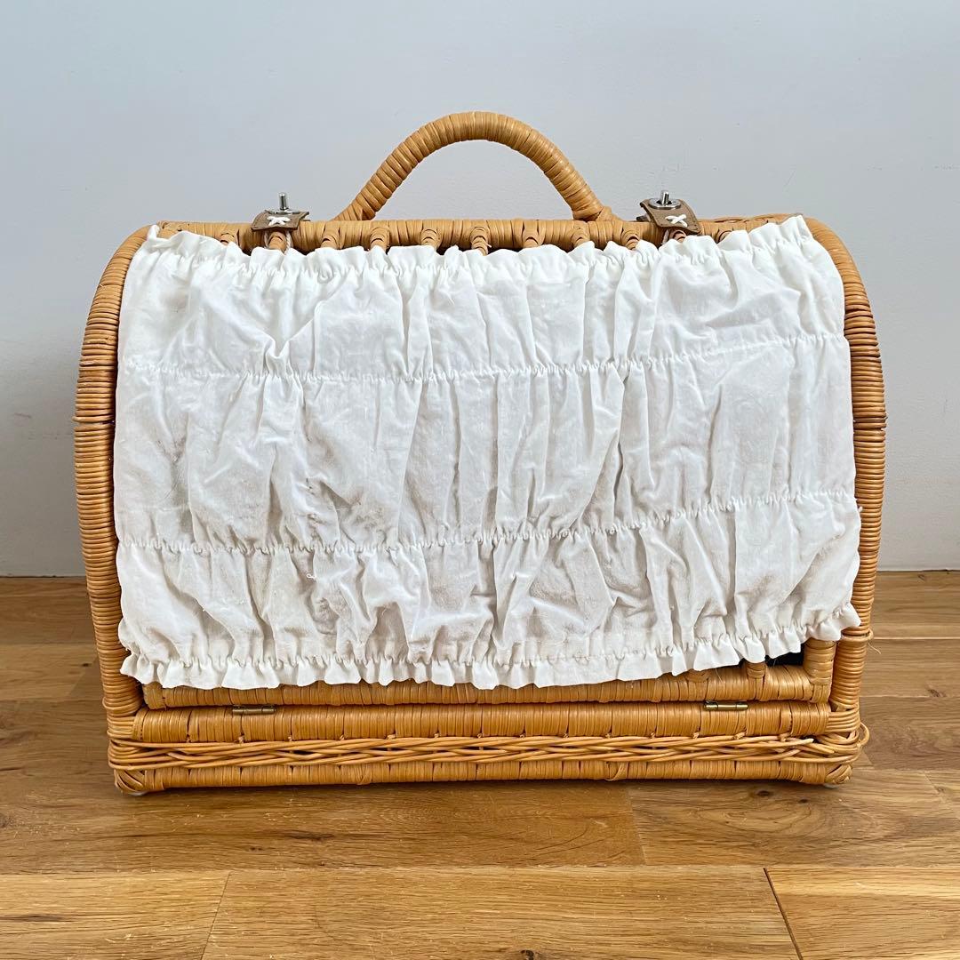 籐製 猫用キャリーバッグ