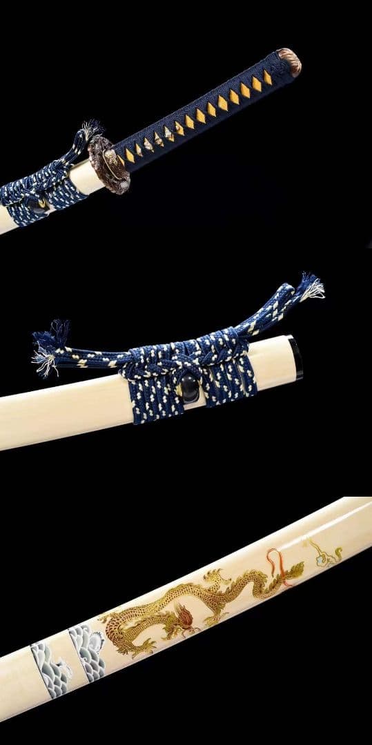 特価焼刃木の葉紋『シンロン侍』 武具　刀装具　日本刀　模造刀 居合刀