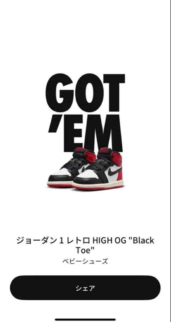 スニーカー Nike Air Jordan 1 Retro High OG 16.0cm