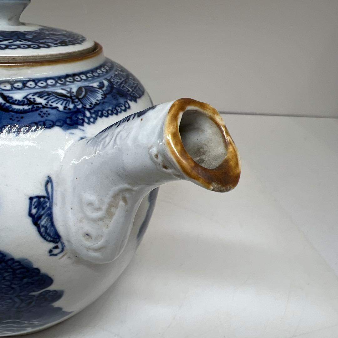 中国清時代　新渡急須　幅約21.5㎝　東Y7-1219☆1F