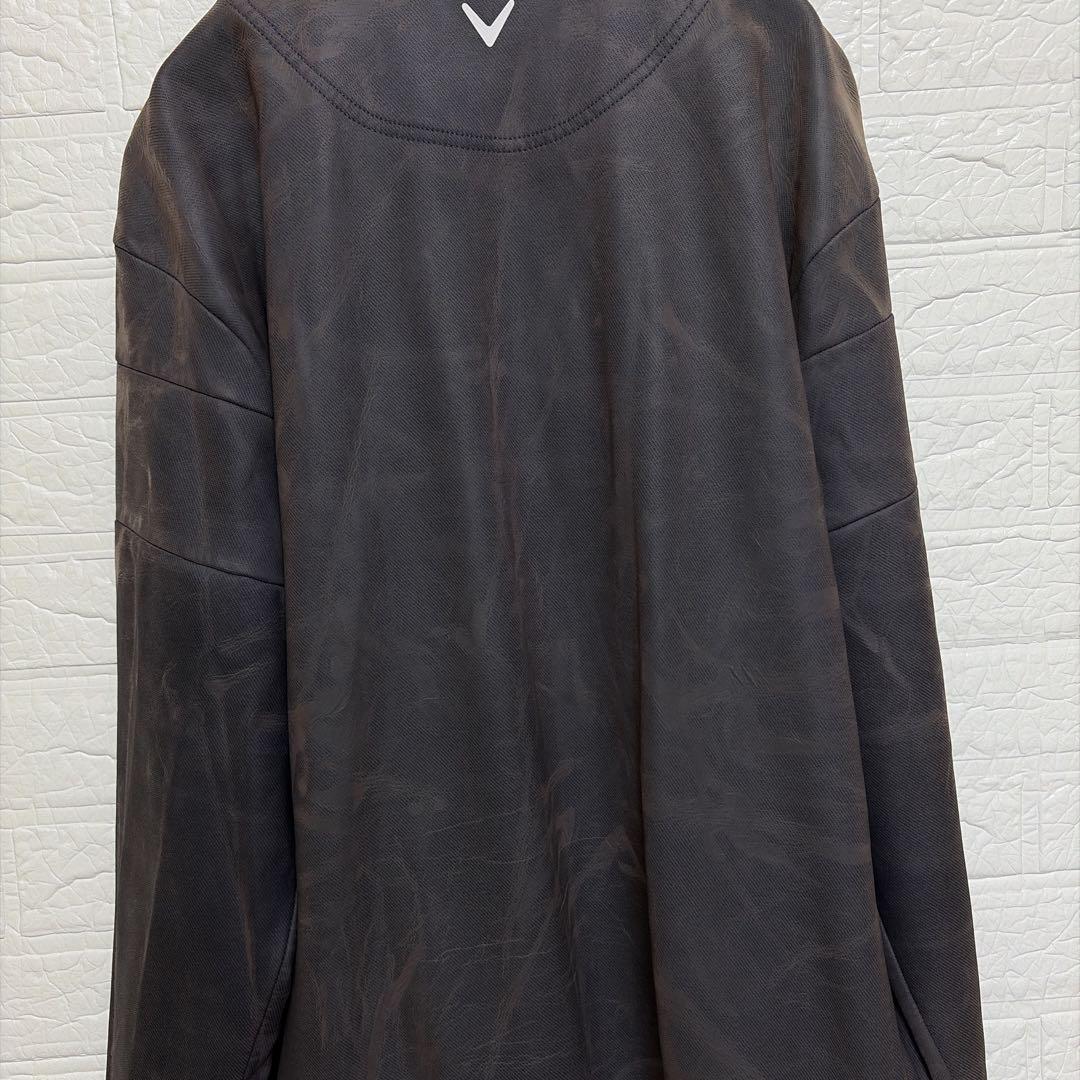 希少 LL Callaway レザー調 フリース裏地 ブルゾン ゴルフウェア