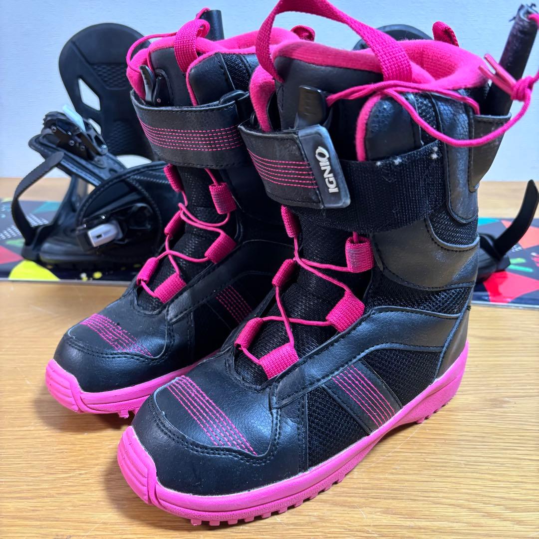 キッズ　　ジュニア IGNIO 120cmスノーボード 22cmブーツ付き