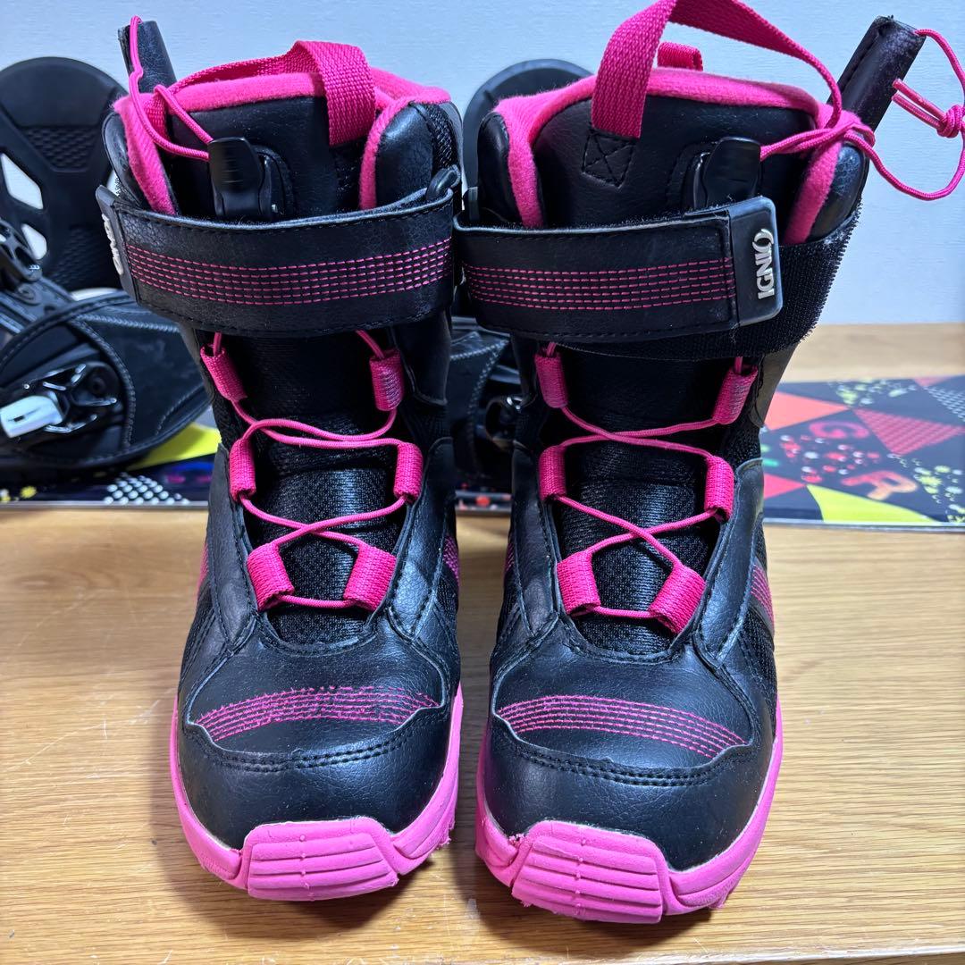 キッズ　　ジュニア IGNIO 120cmスノーボード 22cmブーツ付き