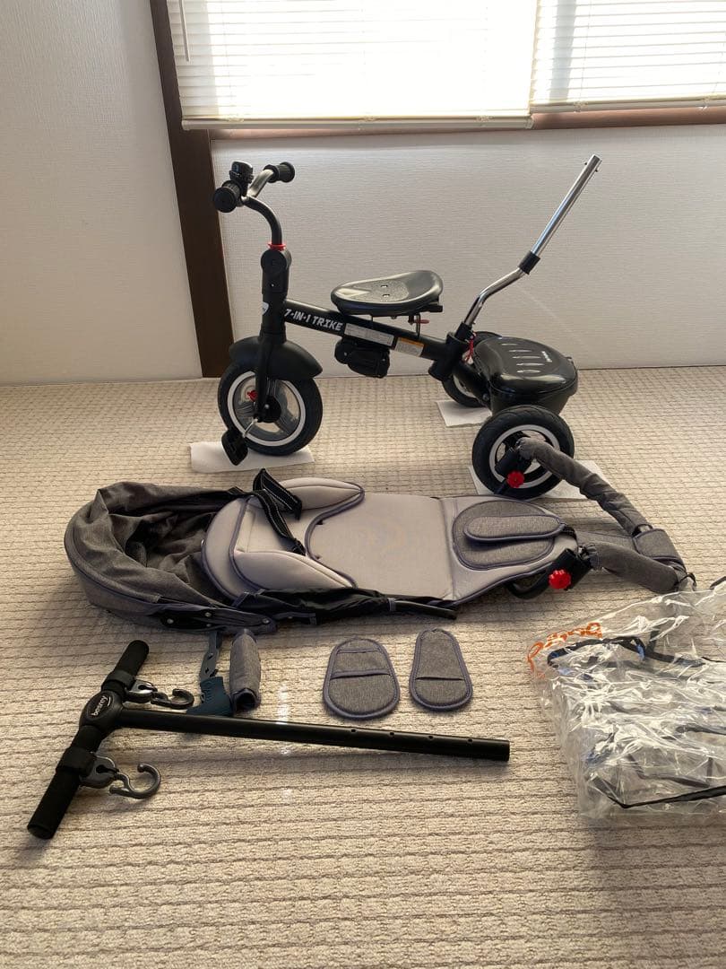 【美品】besrey 三輪車1歳~6歳　収納カゴ付き三輪車