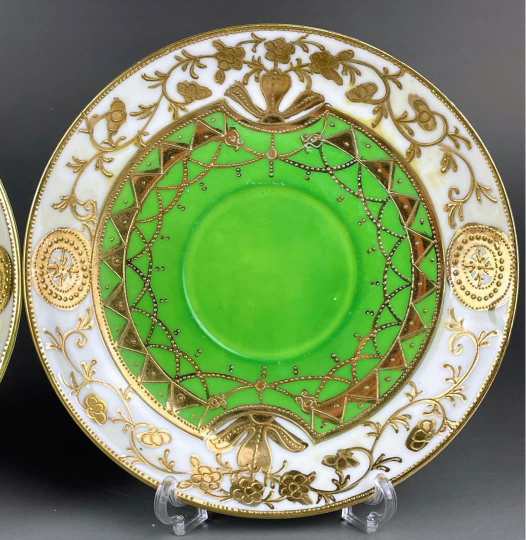 【希少】オールドニッポン シュガーボウル クリーマー ソーサー３枚セット 金盛り