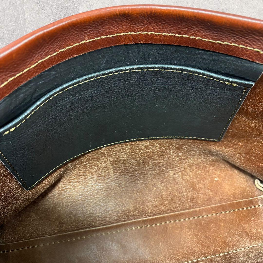 HERZ ヘルツ 半かぶせ ショルダーバッグ M ブラウン 本革 斜め掛け