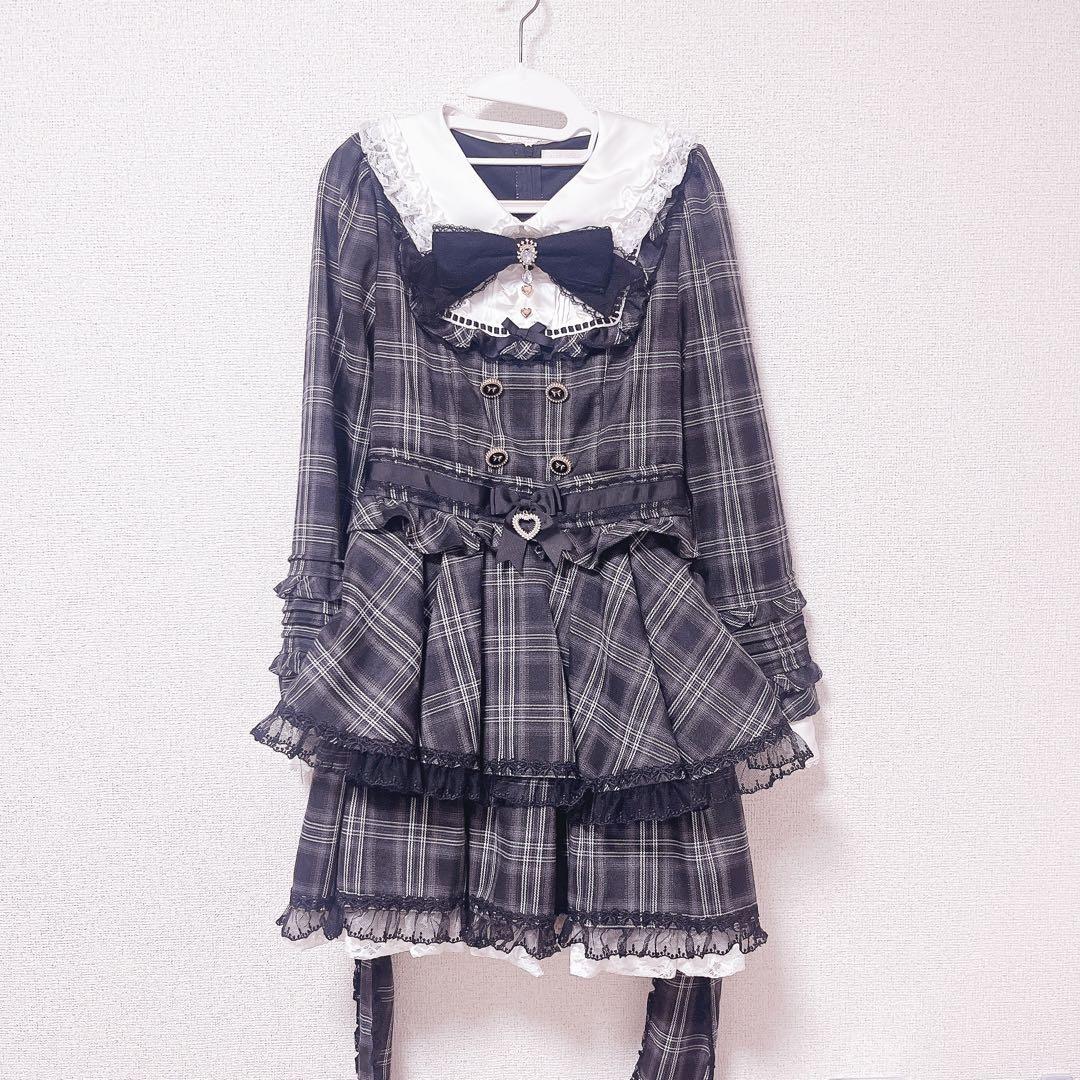 LIZLISA スピンドルヨークティアードワンピース