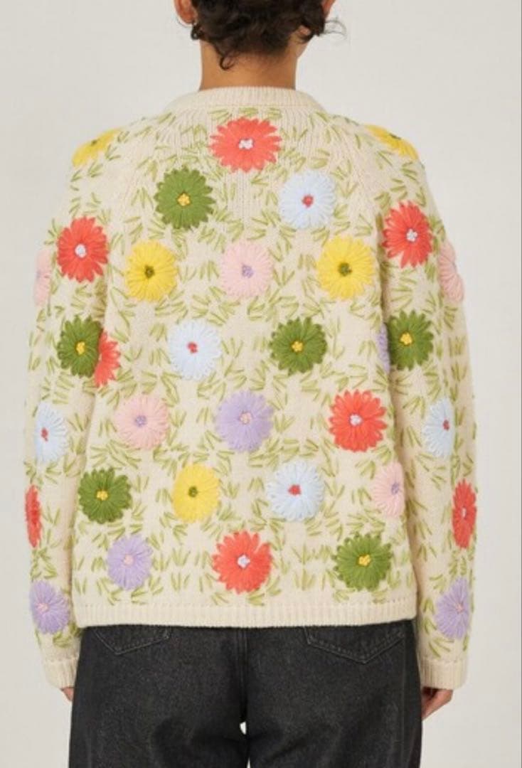 Freada フリーダ フラワーモチーフニットカーディガン